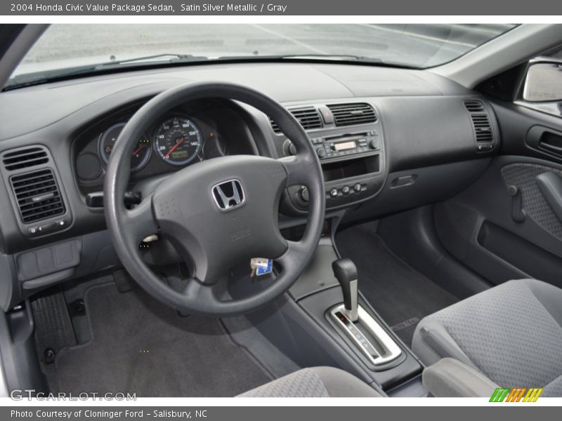 Satin Silver Metallic / Gray 2004 Honda Civic Value Package Sedan