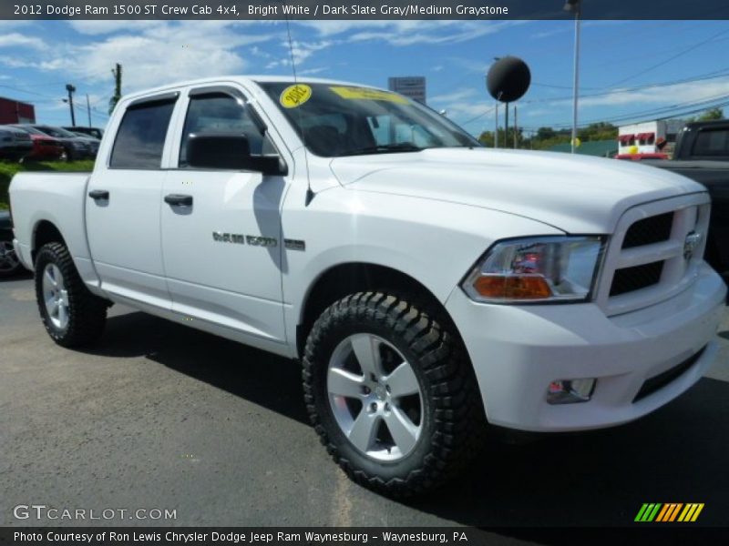 Bright White / Dark Slate Gray/Medium Graystone 2012 Dodge Ram 1500 ST Crew Cab 4x4