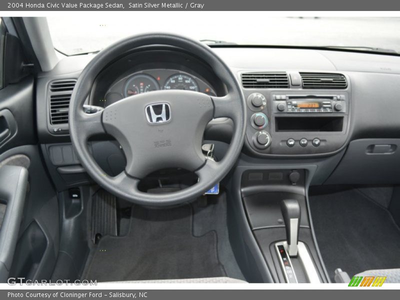 Satin Silver Metallic / Gray 2004 Honda Civic Value Package Sedan