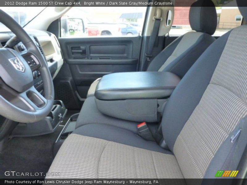 Bright White / Dark Slate Gray/Medium Graystone 2012 Dodge Ram 1500 ST Crew Cab 4x4