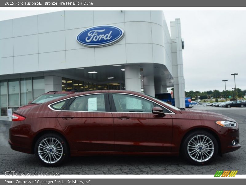 Bronze Fire Metallic / Dune 2015 Ford Fusion SE