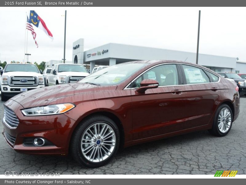 Bronze Fire Metallic / Dune 2015 Ford Fusion SE