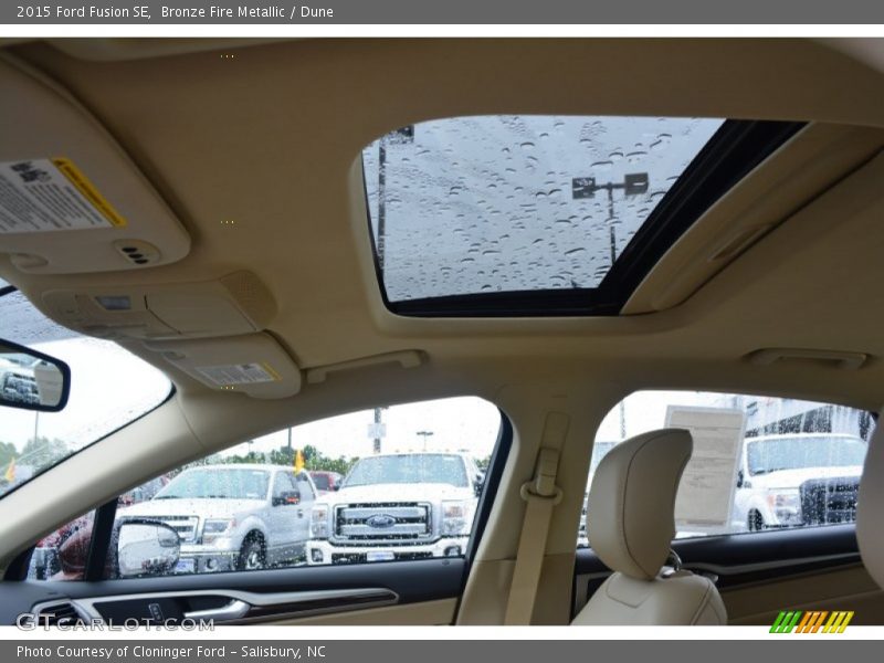 Bronze Fire Metallic / Dune 2015 Ford Fusion SE