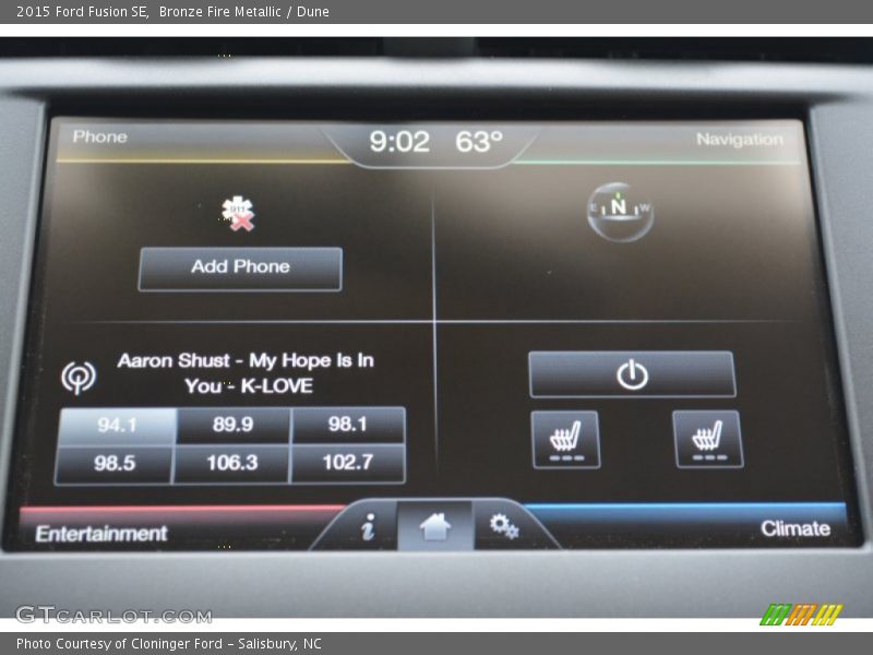 Bronze Fire Metallic / Dune 2015 Ford Fusion SE