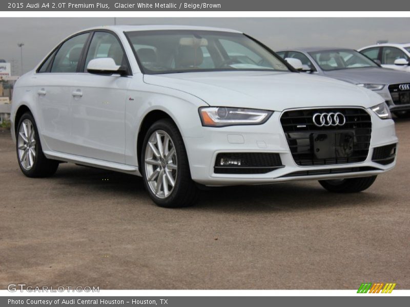 Glacier White Metallic / Beige/Brown 2015 Audi A4 2.0T Premium Plus