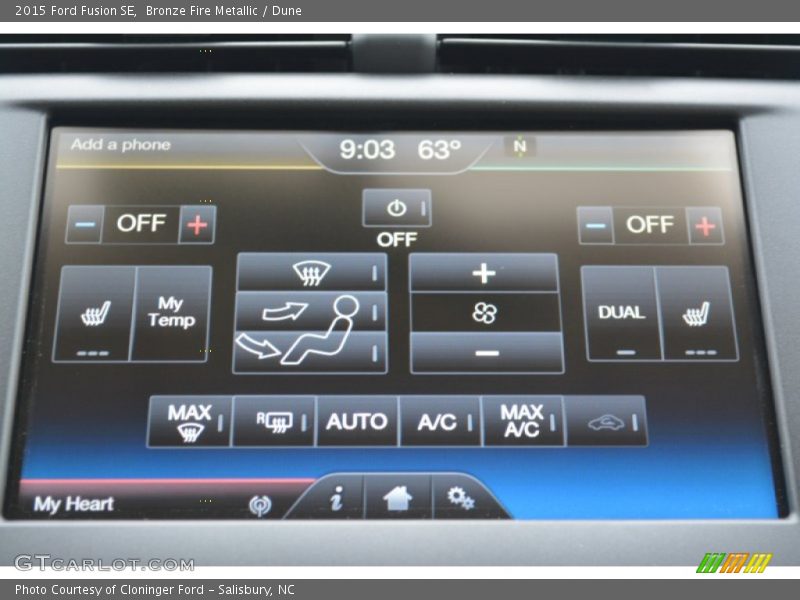 Bronze Fire Metallic / Dune 2015 Ford Fusion SE