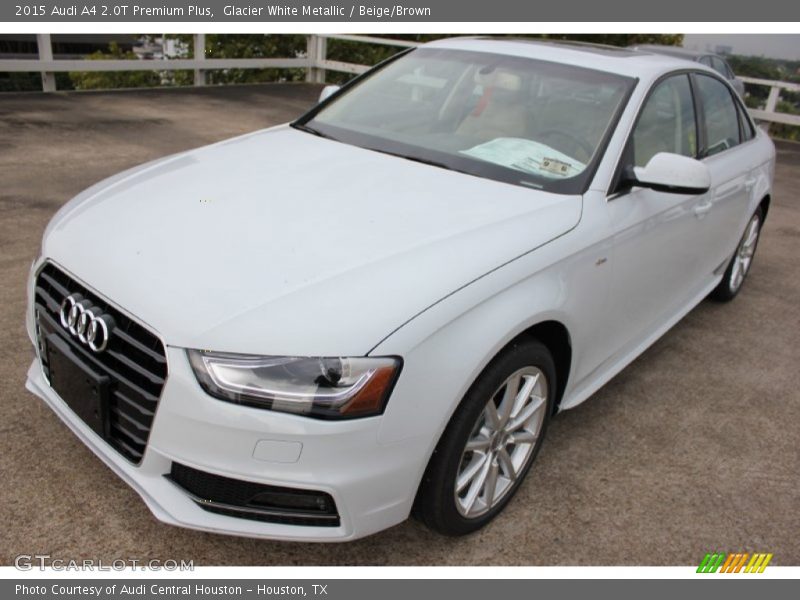 Glacier White Metallic / Beige/Brown 2015 Audi A4 2.0T Premium Plus