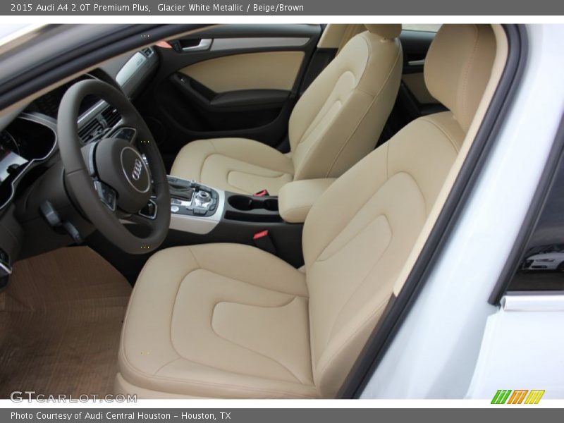 Glacier White Metallic / Beige/Brown 2015 Audi A4 2.0T Premium Plus