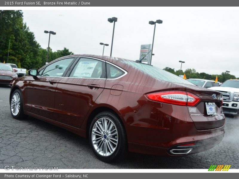 Bronze Fire Metallic / Dune 2015 Ford Fusion SE