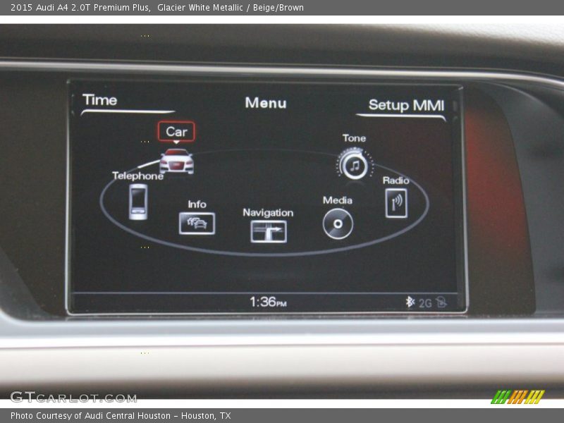 Glacier White Metallic / Beige/Brown 2015 Audi A4 2.0T Premium Plus