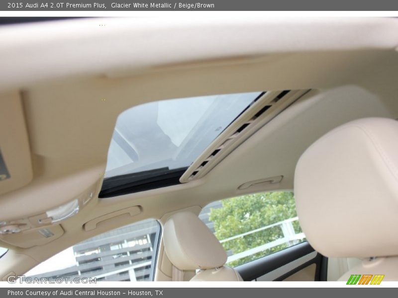 Glacier White Metallic / Beige/Brown 2015 Audi A4 2.0T Premium Plus