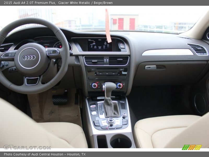 Glacier White Metallic / Beige/Brown 2015 Audi A4 2.0T Premium Plus