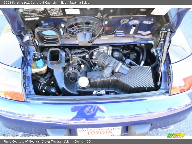 Blue / Savanna Beige 2001 Porsche 911 Carrera 4 Cabriolet