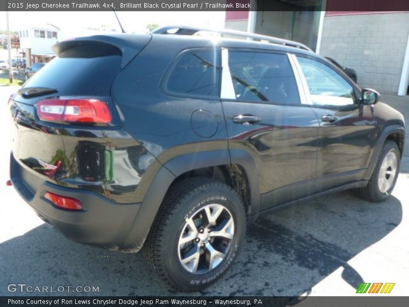 Brilliant Black Crystal Pearl / Trailhawk Black 2015 Jeep Cherokee Trailhawk 4x4