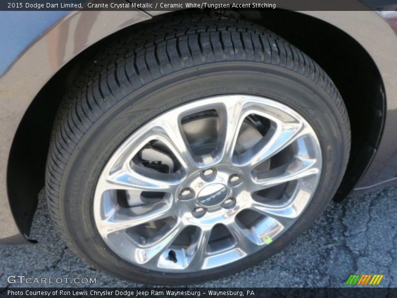 Granite Crystal Metallic / Ceramic White/Tungsten Accent Stitching 2015 Dodge Dart Limited