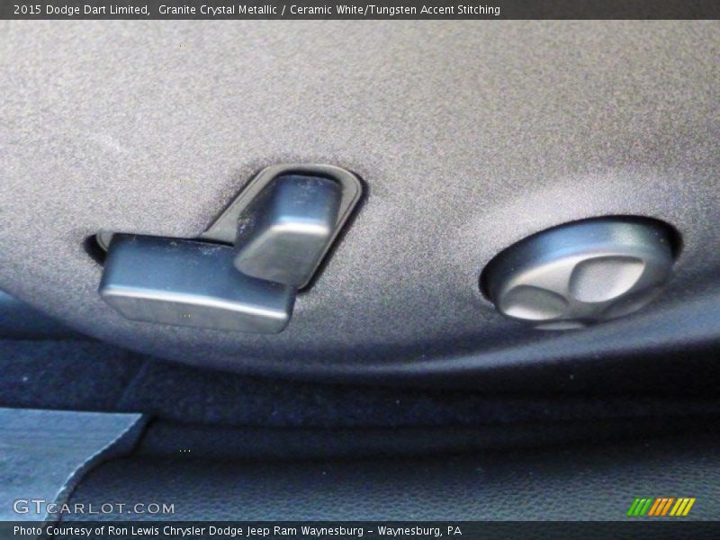 Granite Crystal Metallic / Ceramic White/Tungsten Accent Stitching 2015 Dodge Dart Limited