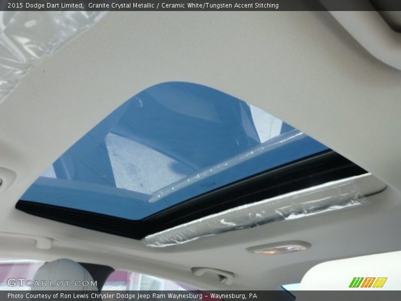 Granite Crystal Metallic / Ceramic White/Tungsten Accent Stitching 2015 Dodge Dart Limited