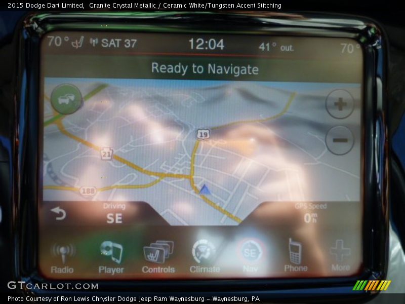 Granite Crystal Metallic / Ceramic White/Tungsten Accent Stitching 2015 Dodge Dart Limited