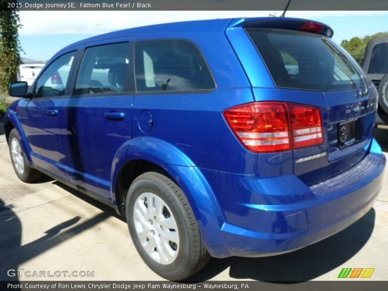 Fathom Blue Pearl / Black 2015 Dodge Journey SE