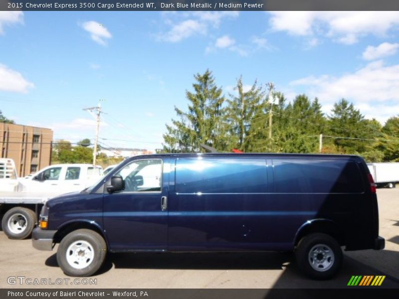 Dark Blue Metallic / Medium Pewter 2015 Chevrolet Express 3500 Cargo Extended WT