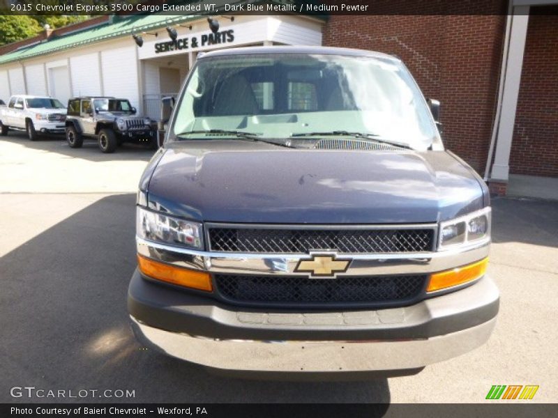 Dark Blue Metallic / Medium Pewter 2015 Chevrolet Express 3500 Cargo Extended WT
