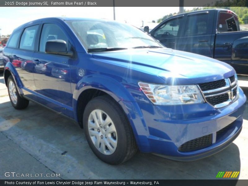 Fathom Blue Pearl / Black 2015 Dodge Journey SE