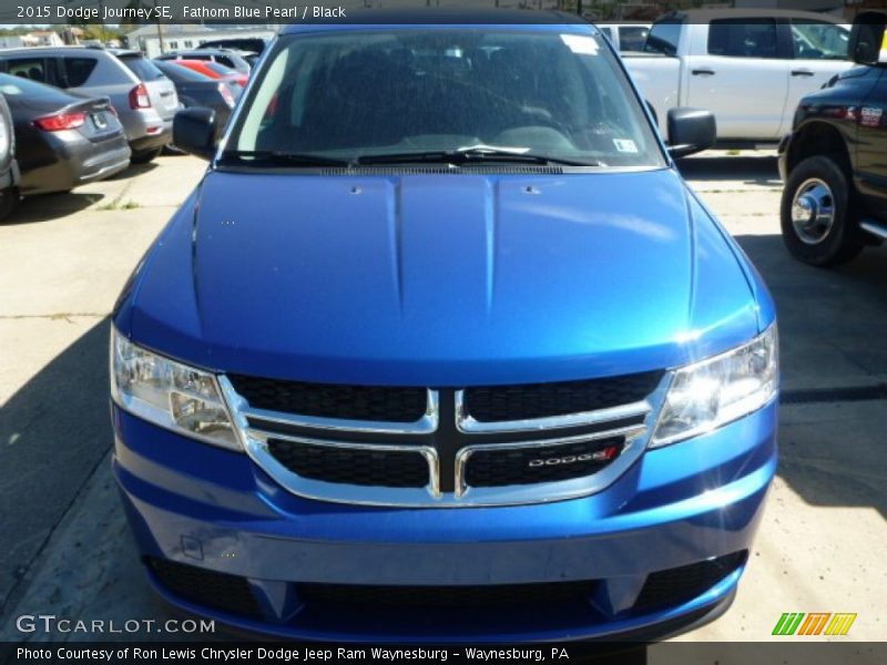Fathom Blue Pearl / Black 2015 Dodge Journey SE