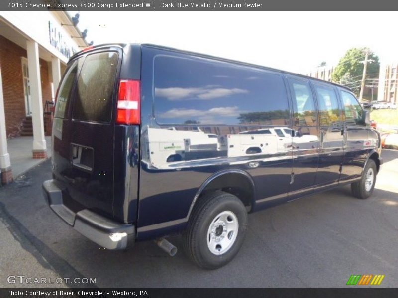 Dark Blue Metallic / Medium Pewter 2015 Chevrolet Express 3500 Cargo Extended WT