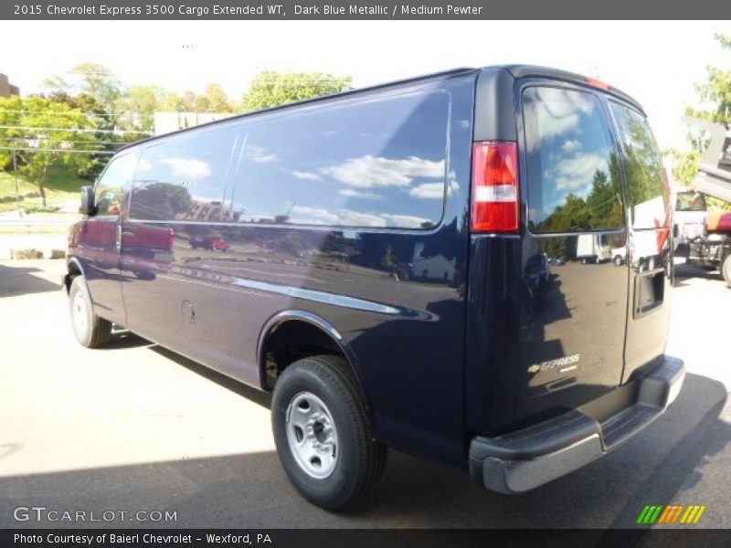 Dark Blue Metallic / Medium Pewter 2015 Chevrolet Express 3500 Cargo Extended WT