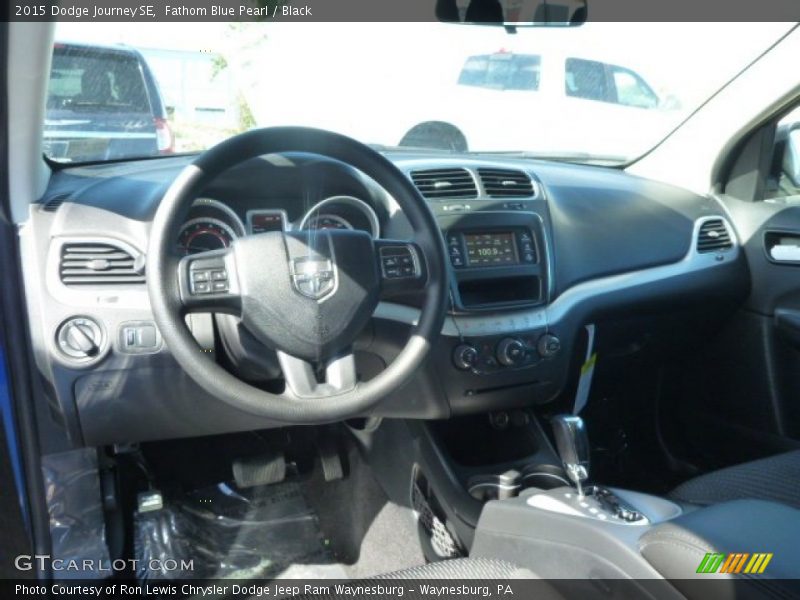 Fathom Blue Pearl / Black 2015 Dodge Journey SE