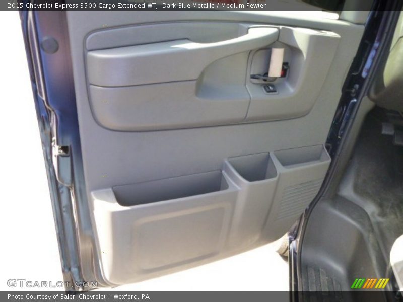 Dark Blue Metallic / Medium Pewter 2015 Chevrolet Express 3500 Cargo Extended WT