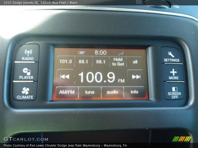 Fathom Blue Pearl / Black 2015 Dodge Journey SE