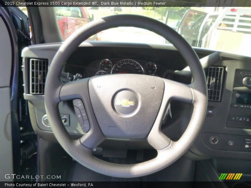 Dark Blue Metallic / Medium Pewter 2015 Chevrolet Express 3500 Cargo Extended WT