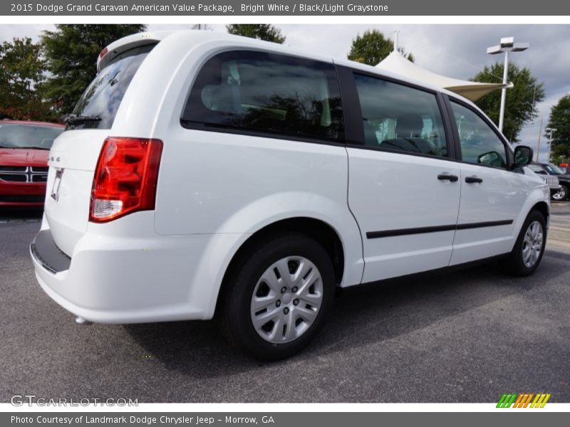 Bright White / Black/Light Graystone 2015 Dodge Grand Caravan American Value Package