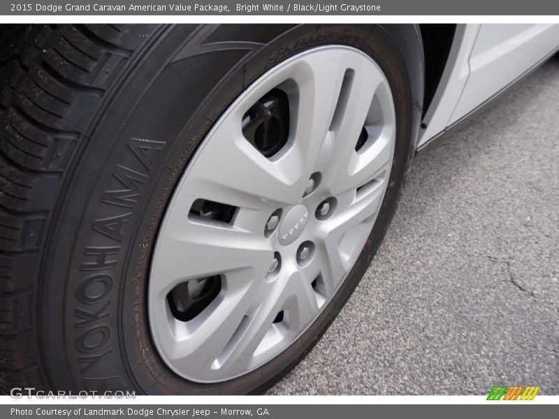 Bright White / Black/Light Graystone 2015 Dodge Grand Caravan American Value Package