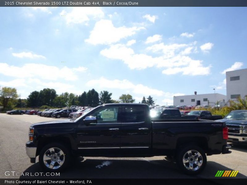 Black / Cocoa/Dune 2015 Chevrolet Silverado 1500 LTZ Double Cab 4x4