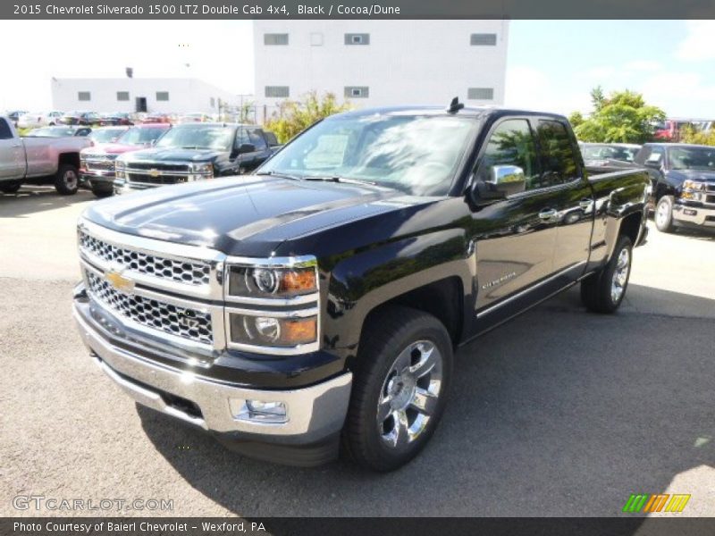 Black / Cocoa/Dune 2015 Chevrolet Silverado 1500 LTZ Double Cab 4x4