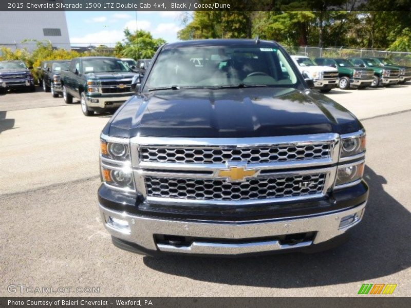 Black / Cocoa/Dune 2015 Chevrolet Silverado 1500 LTZ Double Cab 4x4