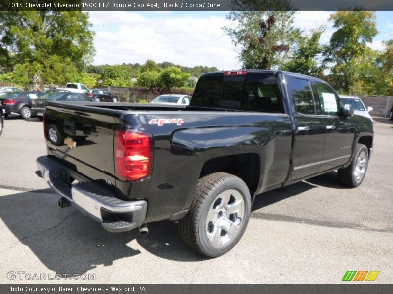 Black / Cocoa/Dune 2015 Chevrolet Silverado 1500 LTZ Double Cab 4x4