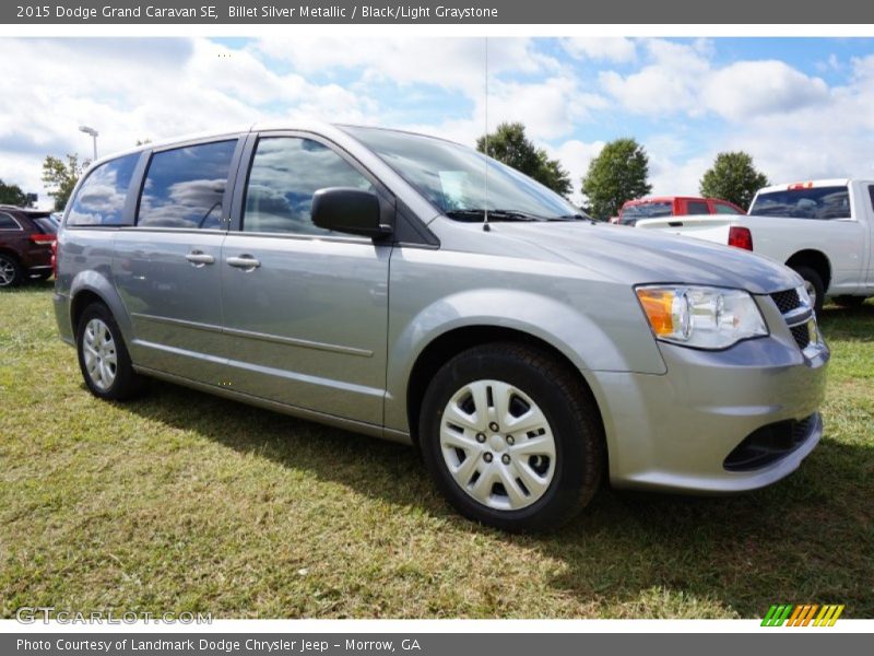 Billet Silver Metallic / Black/Light Graystone 2015 Dodge Grand Caravan SE