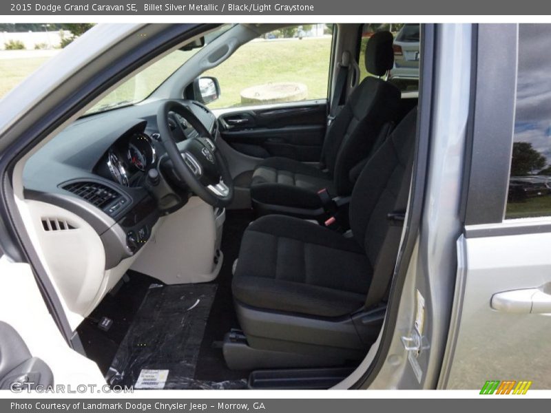 Billet Silver Metallic / Black/Light Graystone 2015 Dodge Grand Caravan SE