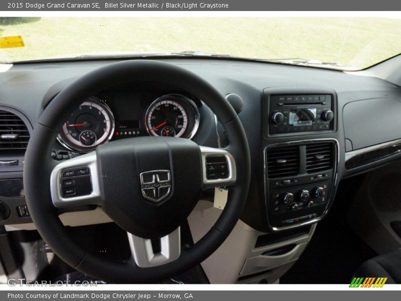 Billet Silver Metallic / Black/Light Graystone 2015 Dodge Grand Caravan SE