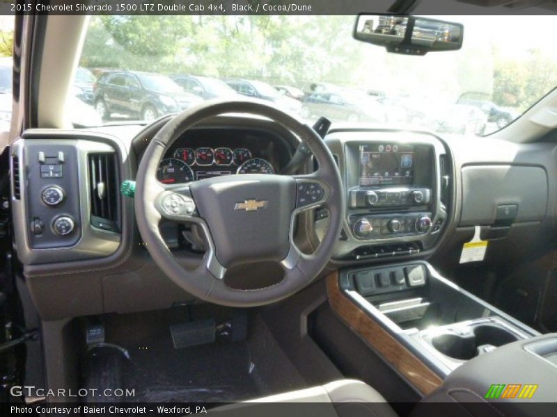 Black / Cocoa/Dune 2015 Chevrolet Silverado 1500 LTZ Double Cab 4x4