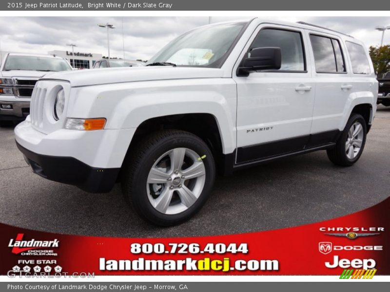 Bright White / Dark Slate Gray 2015 Jeep Patriot Latitude
