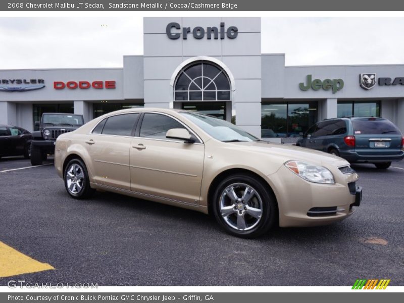 Sandstone Metallic / Cocoa/Cashmere Beige 2008 Chevrolet Malibu LT Sedan