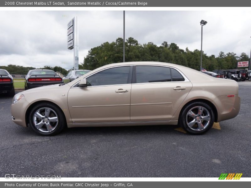 Sandstone Metallic / Cocoa/Cashmere Beige 2008 Chevrolet Malibu LT Sedan