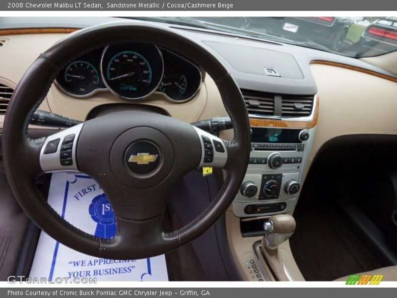 Sandstone Metallic / Cocoa/Cashmere Beige 2008 Chevrolet Malibu LT Sedan