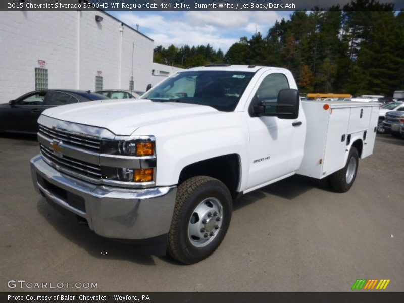 Summit White / Jet Black/Dark Ash 2015 Chevrolet Silverado 3500HD WT Regular Cab 4x4 Utility