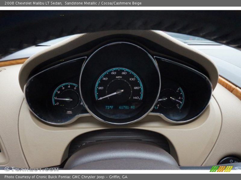 Sandstone Metallic / Cocoa/Cashmere Beige 2008 Chevrolet Malibu LT Sedan