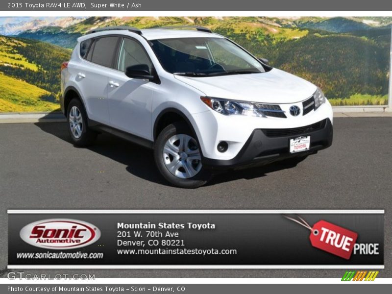 Super White / Ash 2015 Toyota RAV4 LE AWD